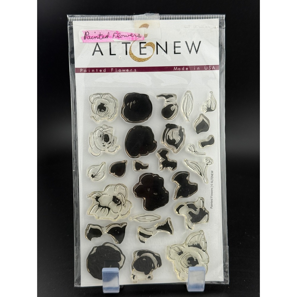 Altenew Painted Flowers Clear Stamp Set Photopolymer Floral Layering Made in USA